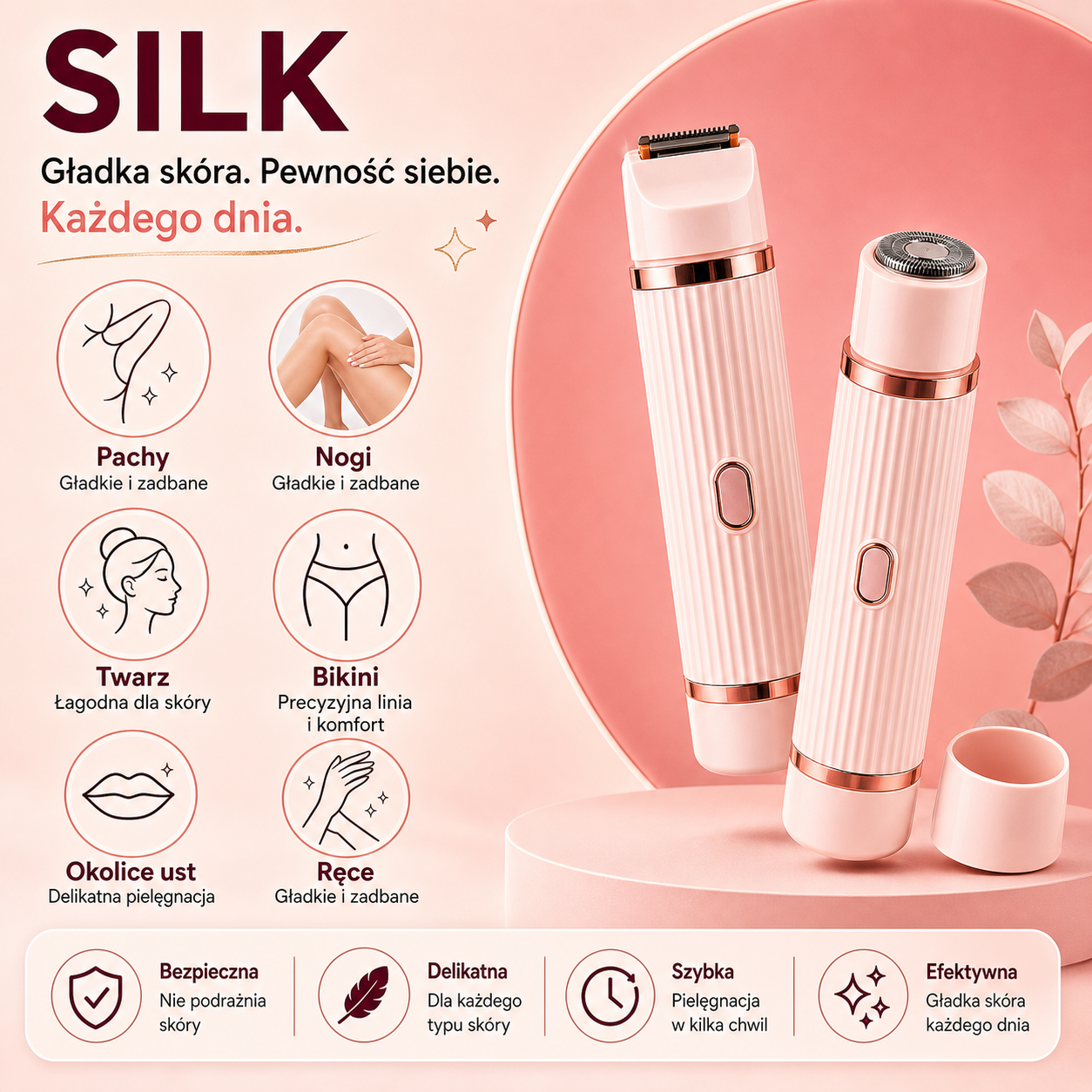Elloria SILK Golarka 2w1
